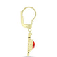 Cercei din Argint 925 Placat cu Aur ( 4.61 grame ) cu Opal de Foc Lega Dembi 1.11 Carate