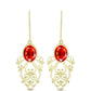 Cercei din Argint 925 Placat cu Aur ( 4.21 grame ) cu Opal de Foc Lega Dembi 1.62 Carate