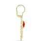 Cercei din Argint 925 Placat cu Aur ( 4.21 grame ) cu Opal de Foc Lega Dembi 1.62 Carate