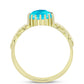 Inel din Argint 925 Placat cu Aur ( 4.28 grame ) cu Jad albastru 1.66 Carate