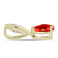 Pandantiv din Argint 925 Placat cu Aur ( 0.87 grame ) cu Opal de Foc Lega Dembi și Topaz Alb 0.48 Carate