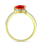 Inel din Argint 925 Placat cu Aur ( 2.55 grame ) cu Opal de Foc Lega Dembi și Topaz Alb 0.98 Carate