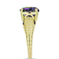 Inel din Argint 925 Placat cu Aur ( 4.13 grame ) cu Cuarț Hematit Verde Mistic și Spinel Negru 3.52 Carate