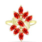 Inel din Argint 925 Placat cu Aur ( 2.99 grame ) cu Opal de Foc Lega Dembi 1.36 Carate