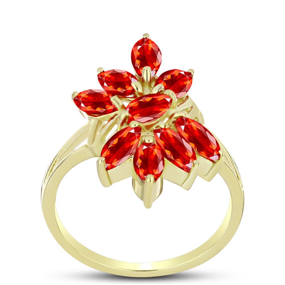 Inel din Argint 925 Placat cu Aur ( 2.99 grame ) cu Opal de Foc Lega Dembi 1.36 Carate