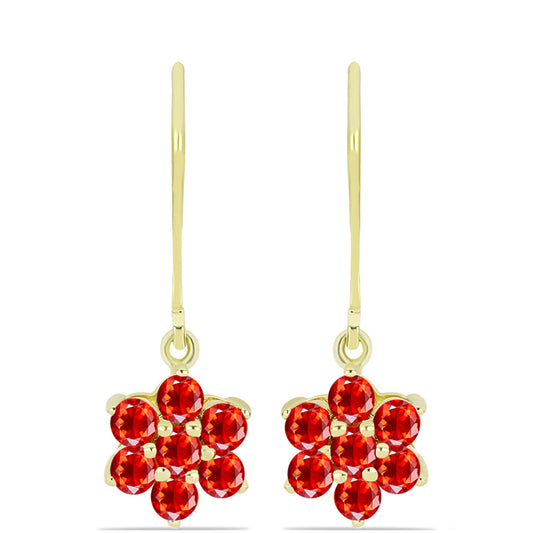 Cercei din Argint 925 Placat cu Aur ( 1.81 grame ) cu Opal de Foc Lega Dembi 0.58 Carate