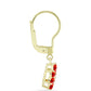 Cercei din Argint 925 Placat cu Aur ( 1.81 grame ) cu Opal de Foc Lega Dembi 0.58 Carate