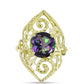 Inel din Argint 925 Placat cu Aur ( 4.46 grame ) cu Cuarț Hematit Verde Mistic 3.51 Carate