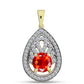 Pandantiv din Argint 925 Placat cu Aur ( 2.15 grame ) cu Opal de Foc Lega Dembi și Topaz Alb 1.36 Carate