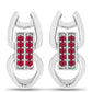 Cercei din Argint 925 ( 4.77 grame ) cu Rubin Malagasy 0.35 Carate