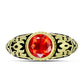 Inel din Argint 925 Placat cu Aur ( 5.08 grame ) cu Opal de Foc Lega Dembi 0.79 Carate