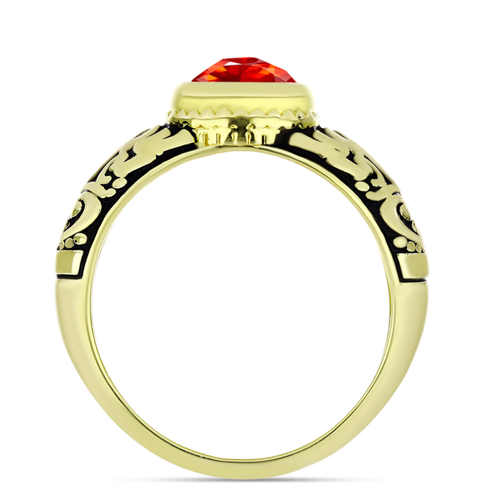 Inel din Argint 925 Placat cu Aur ( 5.08 grame ) cu Opal de Foc Lega Dembi 0.79 Carate