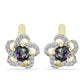 Cercei din Argint 925 Placat cu Aur ( 3.24 grame ) cu Cuarț Hematit Verde Mistic și Topaz Alb 1.16 Carate