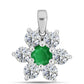 Pandantiv din Argint 925 ( 1.23 grame ) cu Smarald Zambian și Topaz Alb 1.55 Carate