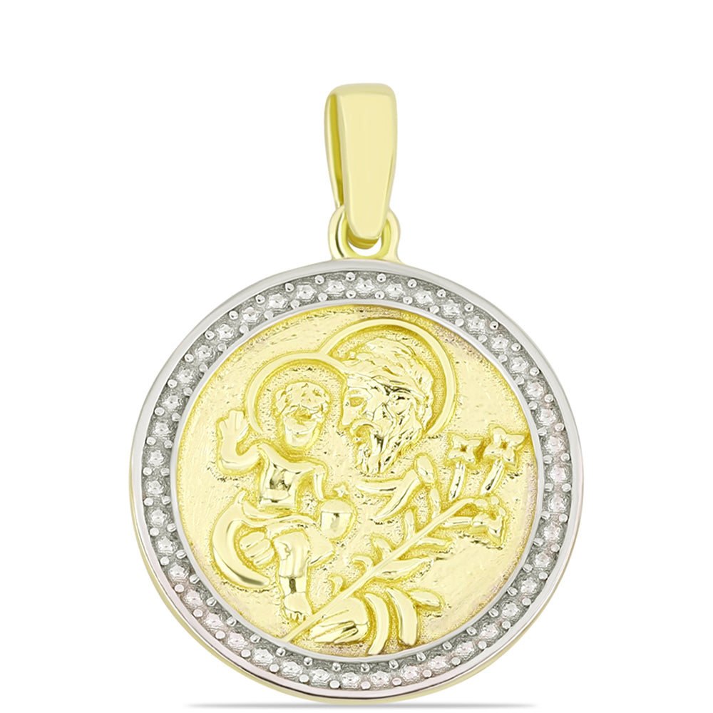 Pandantiv din Argint 925 Placat cu Aur de 2 tonuri ( 2.27 grame )