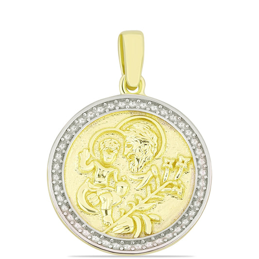 Pandantiv din Argint 925 Placat cu Aur de 2 tonuri ( 2.27 grame )