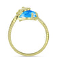 Inel din Argint 925 Placat cu Aur ( 4.36 grame ) cu Jad albastru 3.99 Carate