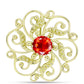 Broşă din Argint 925 Placat cu Aur ( 5.08 grame ) cu Opal de Foc Lega Dembi 0.78 Carate