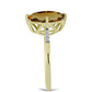 Inel din Argint 925 Placat cu Aur ( 2.06 grame ) cu Cuarț Coniac și Topaz Alb 4.67 Carate