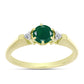 Inel din Argint 925 Placat cu Aur ( 2.51 grame ) cu Agat Verde și Topaz Alb 0.82 Carate