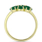 Inel din Argint 925 Placat cu Aur ( 2.35 grame ) cu Agat Verde și Topaz Alb 1.15 Carate