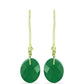 Cercei din Argint 925 Placat cu Aur ( 0.97 grame ) cu Agat Verde 4.44 Carate