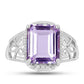 Inel din Argint 925 ( 3.97 grame ) cu Ametist Rose de France 4.96 Carate