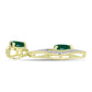 Pandantiv din Argint 925 Placat cu Aur ( 1.74 grame ) cu Agat Verde și Topaz Alb 1.29 Carate