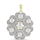 Pandantiv din Argint 925 Placat cu Aur ( 3.86 grame ) cu Perlă de Apă Dulce Albă și Topaz Alb 3.07 Carate