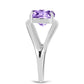Inel din Argint 925 ( 3.08 grame ) cu Ametist Rose de France 3.72 Carate