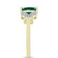Inel din Argint 925 Placat cu Aur ( 2.4 grame ) cu Agat Verde și Topaz Alb 1.15 Carate