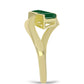 Inel din Argint 925 Placat cu Aur ( 2.64 grame ) cu Agat Verde 0.64 Carate