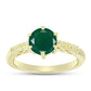 Inel din Argint 925 Placat cu Aur ( 2.32 grame ) cu Agat Verde 1.18 Carate