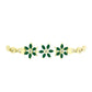 Brățară din Argint 925 Placat cu Aur ( 10.05 grame ) cu Agat Verde și Topaz Alb 2.49 Carate