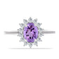 Inel din Argint 925 ( 2.33 grame ) cu Ametist Rose de France și Topaz Alb 1.43 Carate
