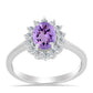 Inel din Argint 925 ( 2.33 grame ) cu Ametist Rose de France și Topaz Alb 1.43 Carate