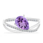 Inel din Argint 925 ( 2.43 grame ) cu Ametist Rose de France și Topaz Alb 1.88 Carate
