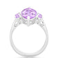 Inel din Argint 925 ( 4.27 grame ) cu Ametist Rose de France 4.83 Carate
