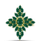 Inel din Argint 925 Placat cu Aur ( 6.59 grame ) cu Agat Verde 3.74 Carate