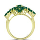 Inel din Argint 925 Placat cu Aur ( 6.59 grame ) cu Agat Verde 3.74 Carate