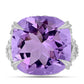 Inel din Argint 925 ( 6.73 grame ) cu Ametist Rose de France și Topaz Alb 15.97 Carate