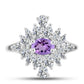 Inel din Argint 925 ( 3.81 grame ) cu Ametist Rose de France și Topaz Alb 2.5 Carate