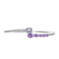 Broşă din Argint 925 ( 7.34 grame ) cu Ametist Rose de France și Topaz Alb 3.32 Carate