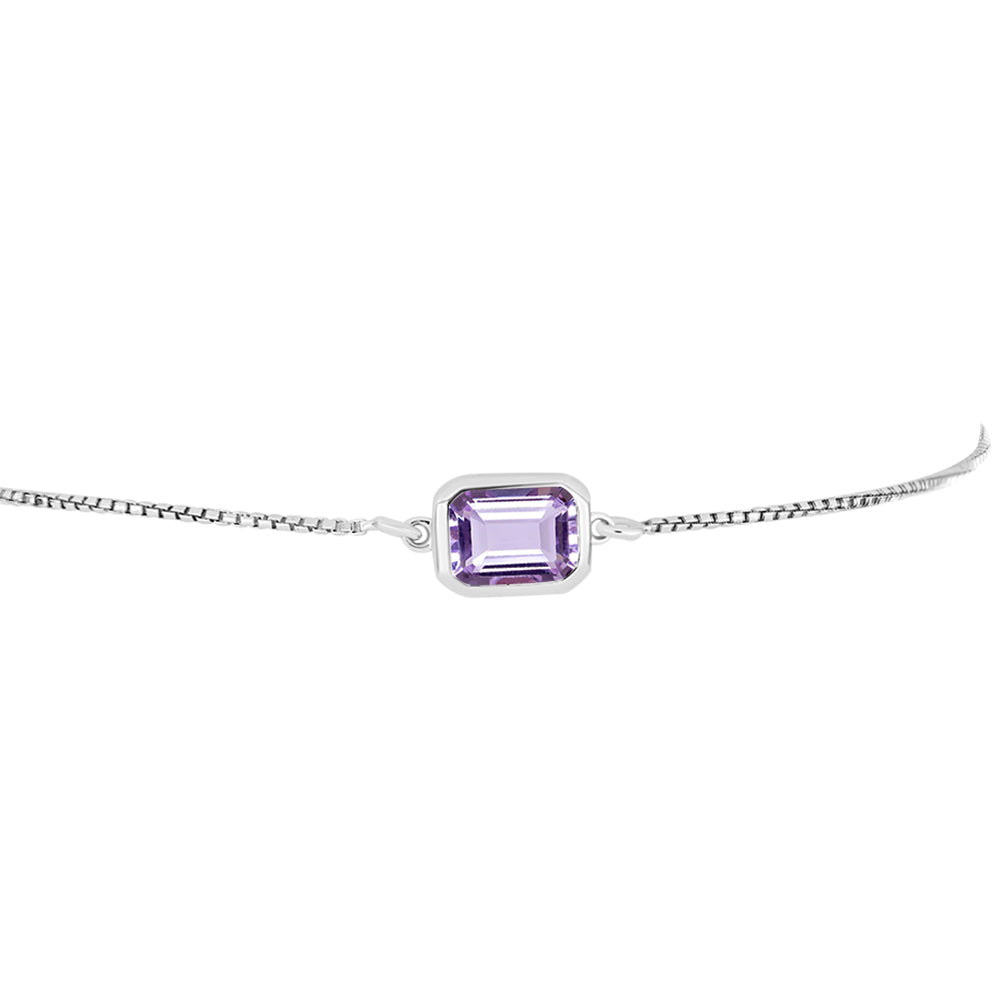 Brățară din Argint 925 ( 3.03 grame ) cu Ametist Rose de France 1.35 Carate
