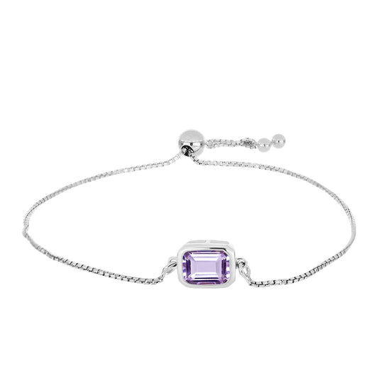 Brățară din Argint 925 ( 3.03 grame ) cu Ametist Rose de France 1.35 Carate