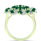 Inel din Argint 925 Placat cu Aur ( 5.47 grame ) cu Agat Verde și Topaz Alb 2.93 Carate