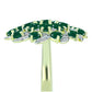 Inel din Argint 925 Placat cu Aur ( 5.47 grame ) cu Agat Verde și Topaz Alb 2.93 Carate