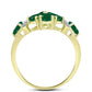 Inel din Argint 925 Placat cu Aur ( 3.18 grame ) cu Agat Verde și Topaz Alb 2.67 Carate