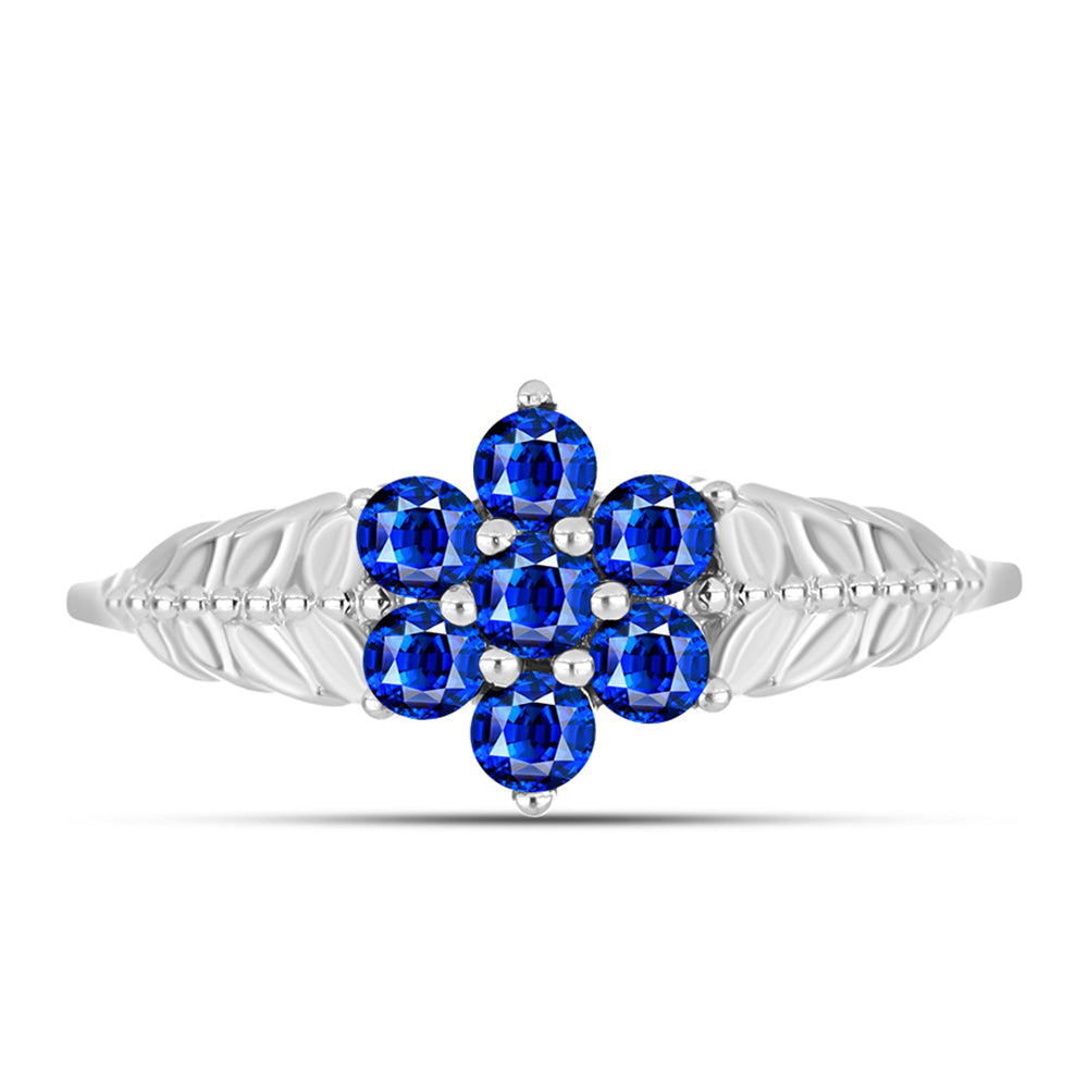 Inel din Argint 925 ( 2.37 grame ) cu Safir Albastru Australian 0.68 Carate