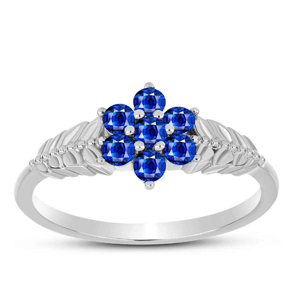 Inel din Argint 925 ( 2.37 grame ) cu Safir Albastru Australian 0.68 Carate 3 